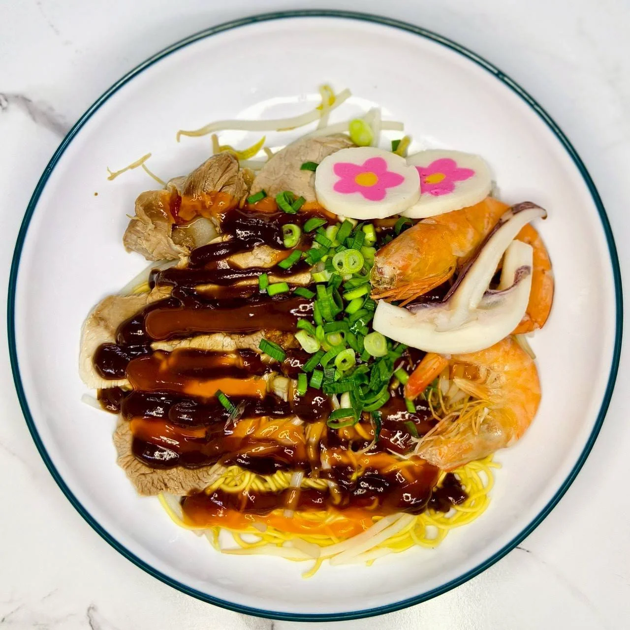 海鮮+綜合乾雞蛋麵